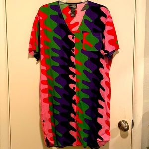 Nooworks squiggle lines boxy dress size M